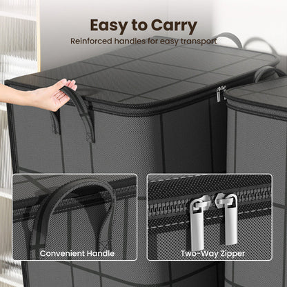 🔥Spacious Moving Storage Bin, Zippered Organizer for Quilts, Bedding & Sweaters, Large Capacity Fabric Bag for Moving Day, Closet & Bedroom Use