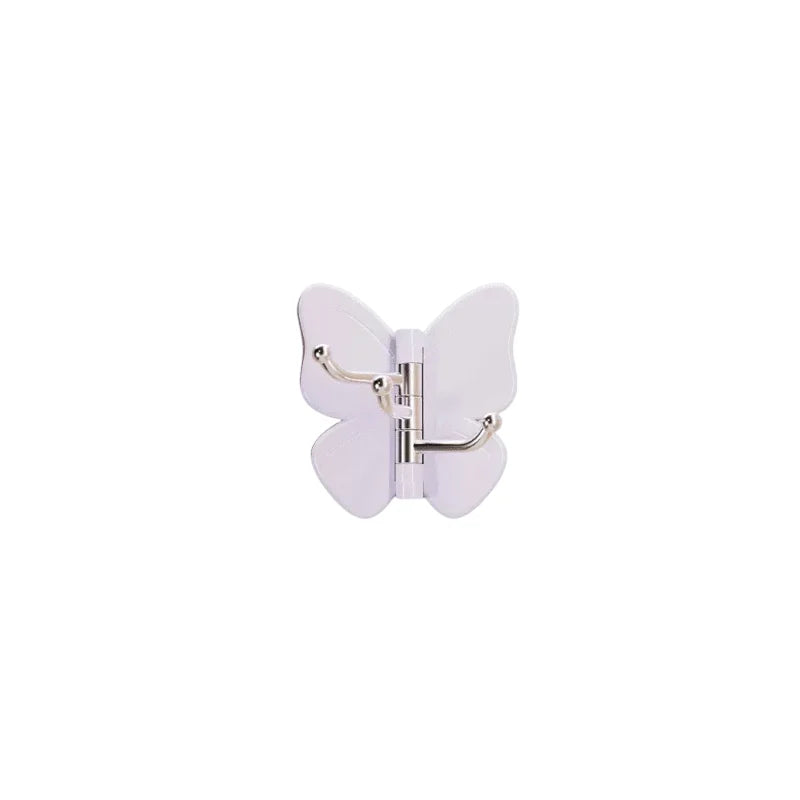 🦋Rotatable butterfly hook – no drilling needed, 3 arms for all your accessories, keeps everything organized