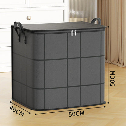 🔥Spacious Moving Storage Bin, Zippered Organizer for Quilts, Bedding & Sweaters, Large Capacity Fabric Bag for Moving Day, Closet & Bedroom Use