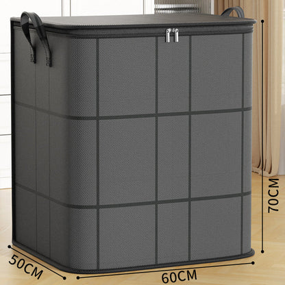 🔥Spacious Moving Storage Bin, Zippered Organizer for Quilts, Bedding & Sweaters, Large Capacity Fabric Bag for Moving Day, Closet & Bedroom Use